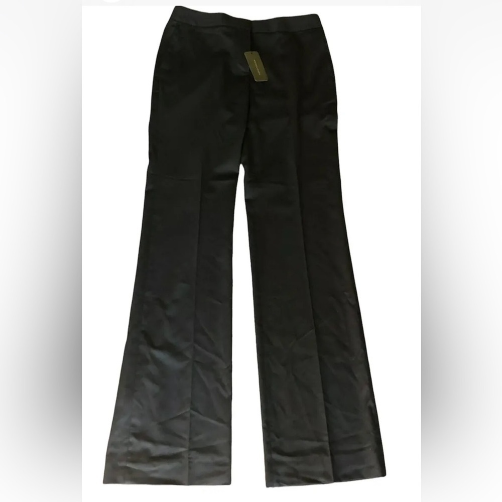 New Bottega Veneta Pants Uniform Stretch Wool Long Black Wide Leg Size 8/44